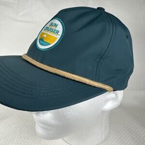 SUN CRUISER Hat Men’s GREEN One-Size Adjustable Snap Back. Vacation Travel
